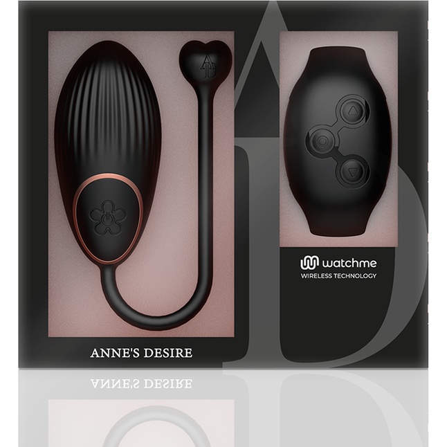 Черное виброяйцо с пультом-часами Anne s Desire Vibro Egg Wireless Watchme. Фотография 4.