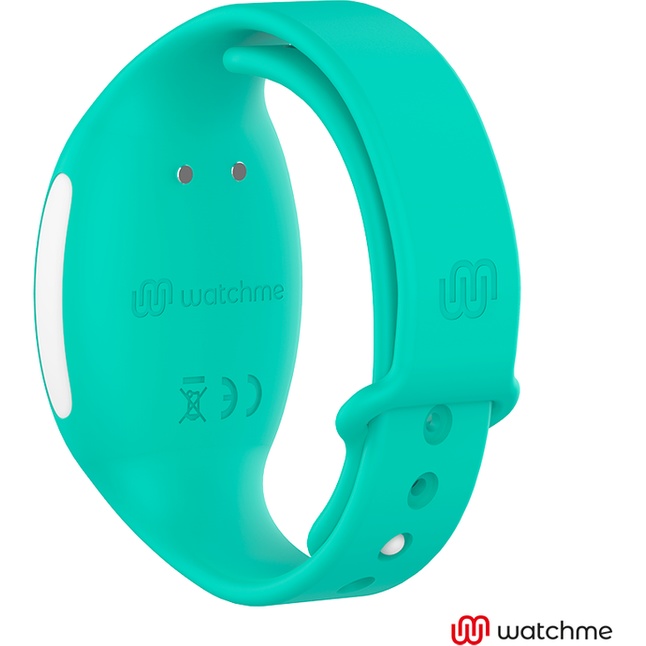 Голубое виброяйцо с зеленым пультом-часами Wearwatch Egg Wireless Watchme. Фотография 3.