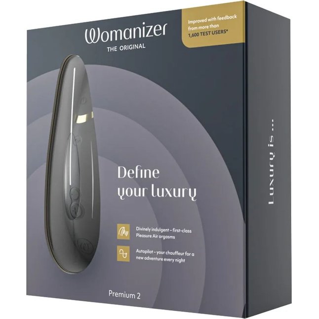 Черный клиторальный стимулятор Womanizer Premium 2. Фотография 11.