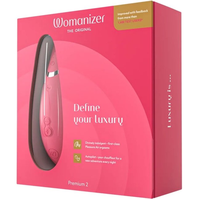 Розовый клиторальный стимулятор Womanizer Premium 2. Фотография 11.