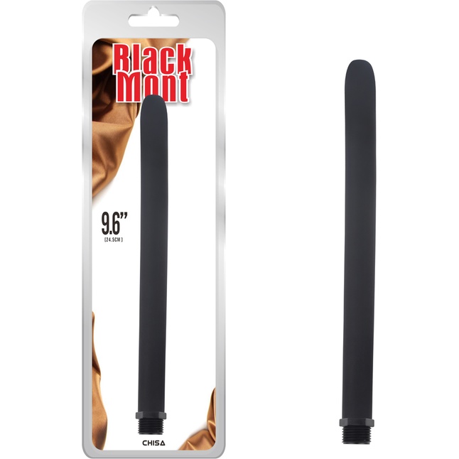 Черная насадка для анального душа Silicone Douche Tube - 24,5 см - Black Mont