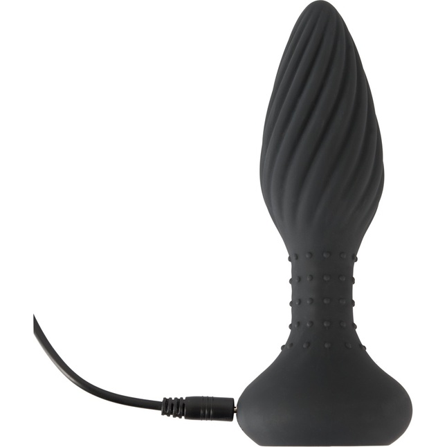 Черная анальная вибровтулка Remote Controlled Butt Plug - 15,1 см - Anos. Фотография 6.