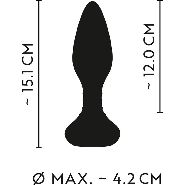 Черная анальная вибровтулка Remote Controlled Butt Plug - 15,1 см - Anos. Фотография 8.