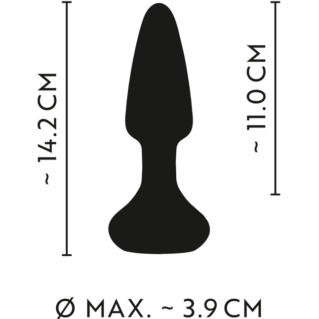 Черная анальная вибровтулка Remote Controlled Butt Plug - 14,2 см - Anos. Фотография 8.