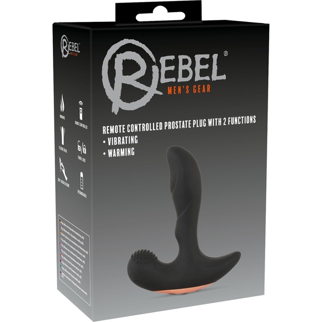 Черный вибромассажер простаты Remote Controlled Prostate Plug with 2 Functions - 13,6 см - You2Toys. Фотография 10.