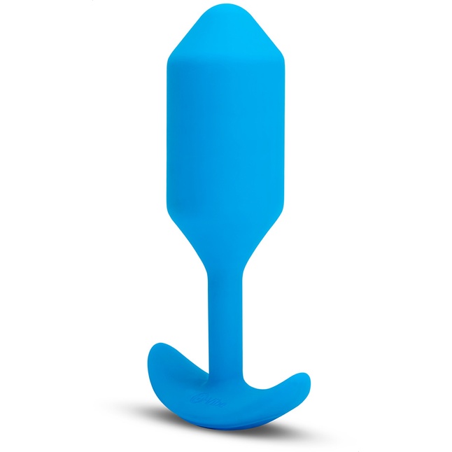 Голубая вибропробка для ношения B-vibe Snug Plug 3 - 12,4 см
