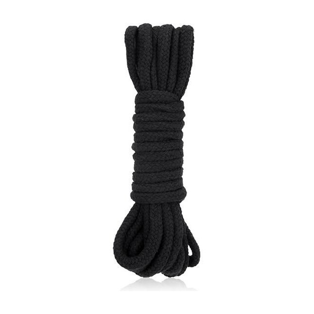 Черная хлопковая веревка для бондажа - 5 м