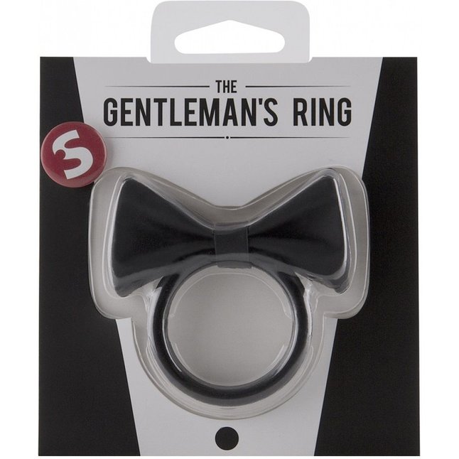 Черное эрекционное кольцо Gentlemans Ring - S-line. Фотография 2.