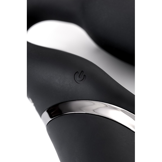 Черный безремневой вибрострапон Vibrating Bendable Strap-On - size L. Фотография 12.