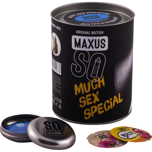 Текстурированные презервативы в кейсе MAXUS So Much Sex - 100 шт. Фотография 4.