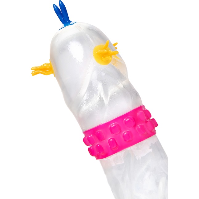 Стимулирующий презерватив Ночная лихорадка с ароматом персика - 1 шт - Luxe Extreme. Фотография 2.