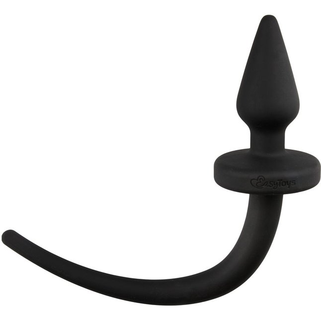 Черная пробка с хвостом собаки Dog Tail Plug S - Fetish Collection