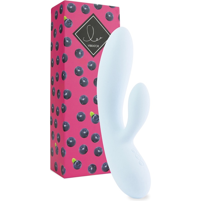 Нежно-голубой вибратор-кролик Lea Rabbit Vibrator - 20,2 см