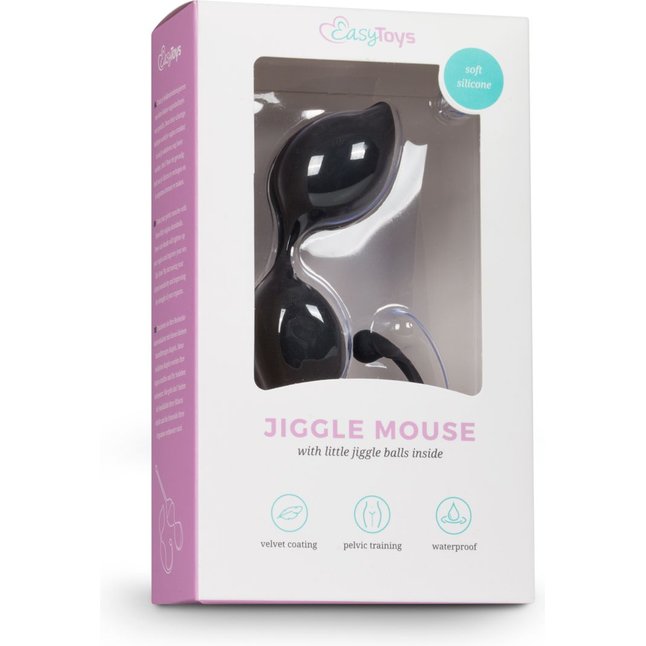 Черные вагинальные шарики Jiggle Mouse - Geisha Collection. Фотография 5.