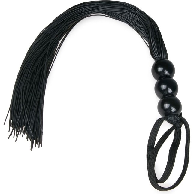 Черная силиконовая плеть Silicone Whip - 32 см - Fetish Collection