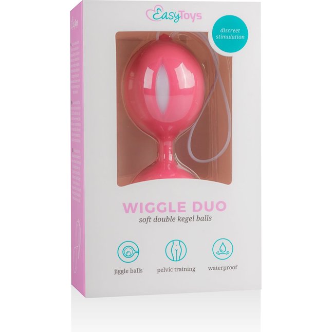 Розовые вагинальные шарики Wiggle Duo - Geisha Collection. Фотография 7.