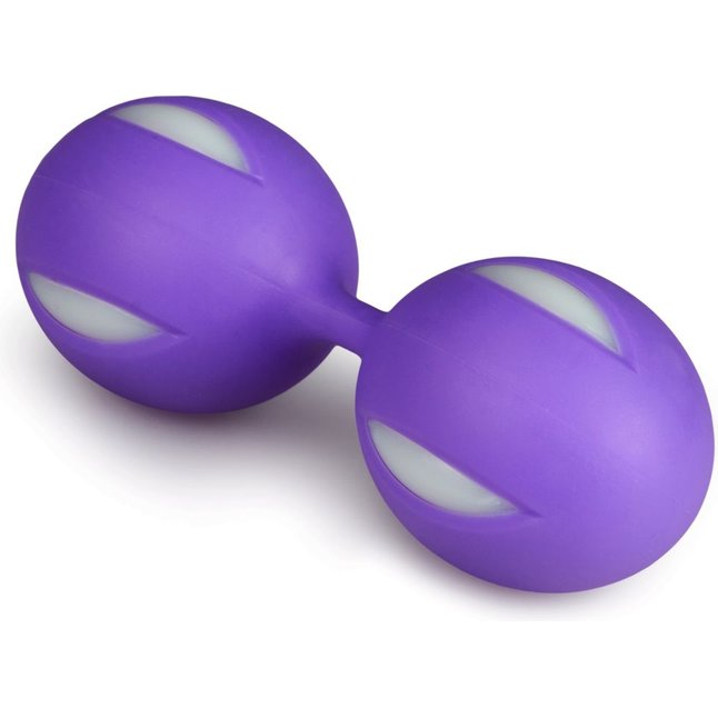 Фиолетовые вагинальные шарики Wiggle Duo - Geisha Collection. Фотография 3.