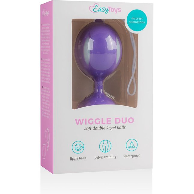 Фиолетовые вагинальные шарики Wiggle Duo - Geisha Collection. Фотография 7.
