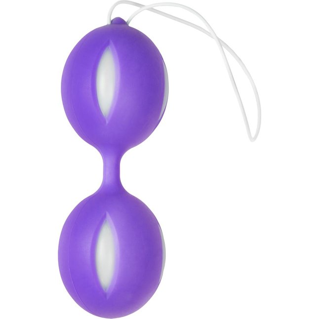 Фиолетовые вагинальные шарики Wiggle Duo - Geisha Collection