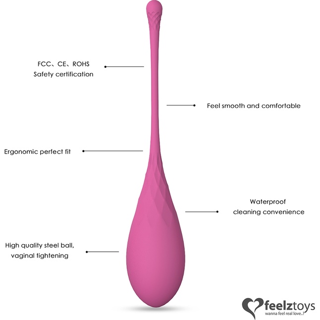 Набор из 6 розовых вагинальных шариков FemmeFit Pelvic Muscle Training Set. Фотография 2.