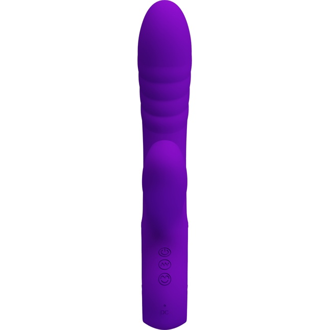 Фиолетовый вибратор Jersey с вакуумной стимуляцией - 21,8 см - Pretty Love. Фотография 3.