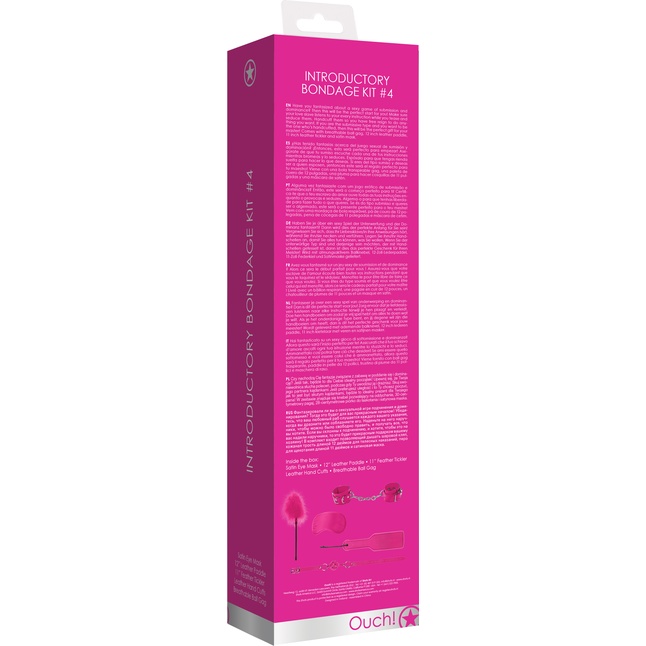 Розовый игровой набор БДСМ Introductory Bondage Kit №4 - Ouch!. Фотография 4.