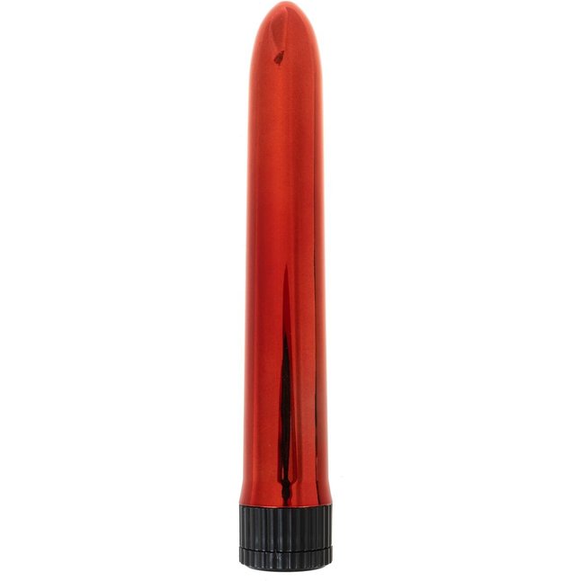 Красный классический вибратор - 18 см