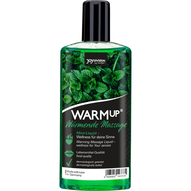 Массажное масло WARMup Mint с ароматом мяты - 150 мл