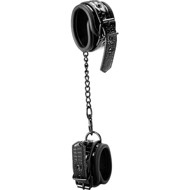Черные наручники с цепочкой - Blaze. Фотография 6.