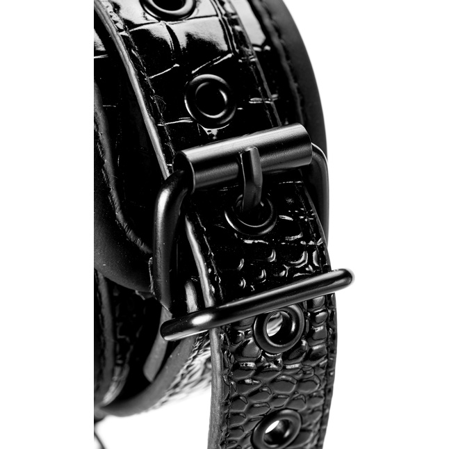 Черные наручники с цепочкой - Blaze. Фотография 7.