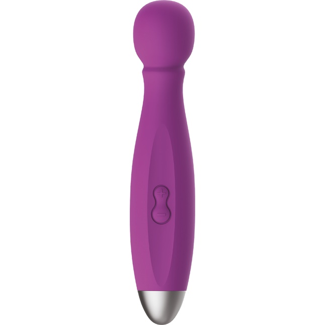 Фиолетовый вибратор с 3 насадками Queenpin - 15 см - Vibes of Love. Фотография 3.