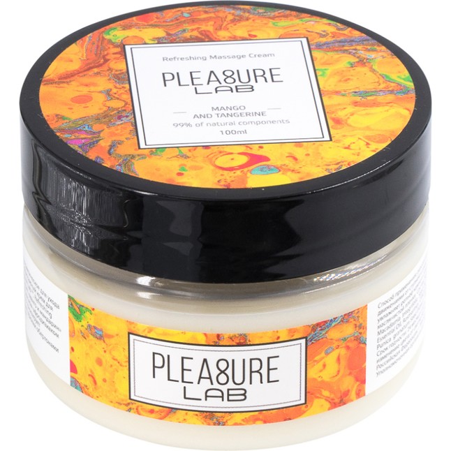 Массажный крем Pleasure Lab Refreshing с ароматом манго и мандарина - 100 мл. Фотография 2.
