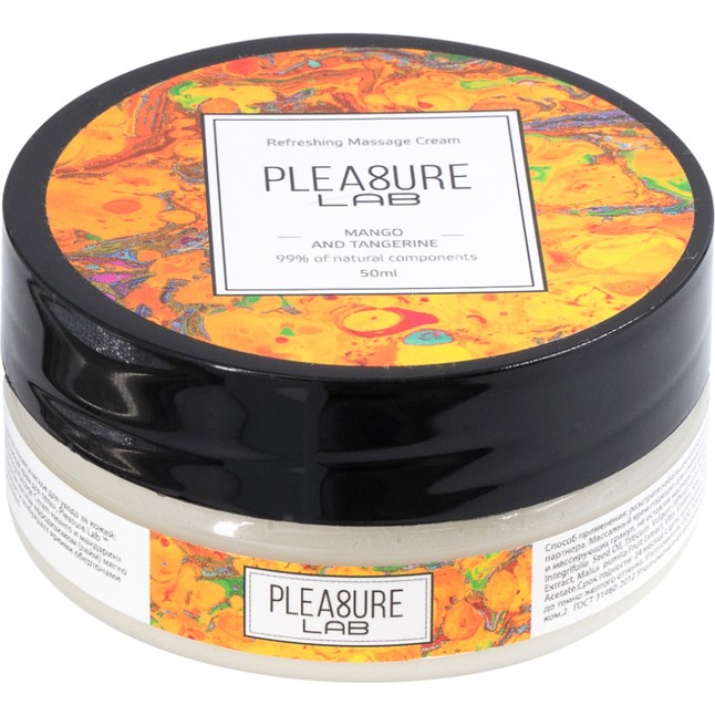 Массажный крем Pleasure Lab Refreshing с ароматом манго и мандарина - 50 мл