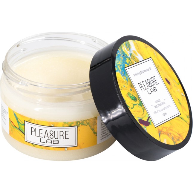 Твердое массажное масло Pleasure Lab Refreshing с ароматом манго и мандарина - 100 мл. Фотография 2.