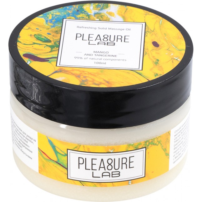 Твердое массажное масло Pleasure Lab Refreshing с ароматом манго и мандарина - 100 мл