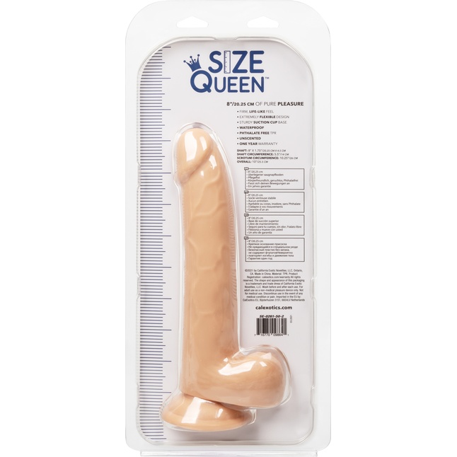 Телесный фаллоимитатор Size Queen 8 - 25,5 см - Size Queen. Фотография 9.