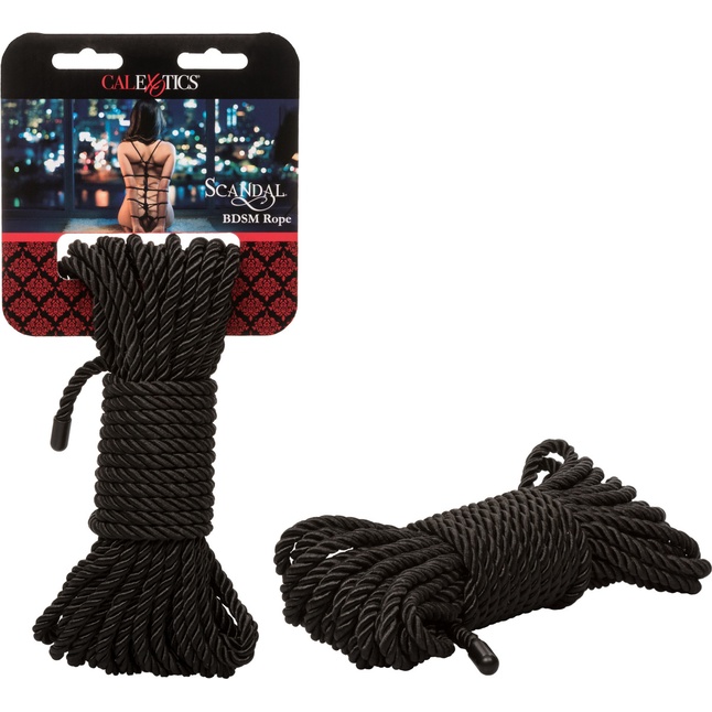 Черная веревка для бондажа BDSM Rope - 10 м - Scandal. Фотография 7.