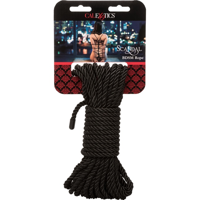 Черная веревка для бондажа BDSM Rope - 10 м - Scandal