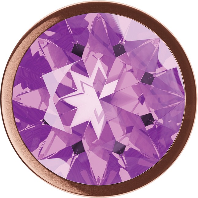 Пробка цвета розового золота с фиолетовым кристаллом Diamond Amethyst Shine S - 7,2 см - Diamond. Фотография 3.