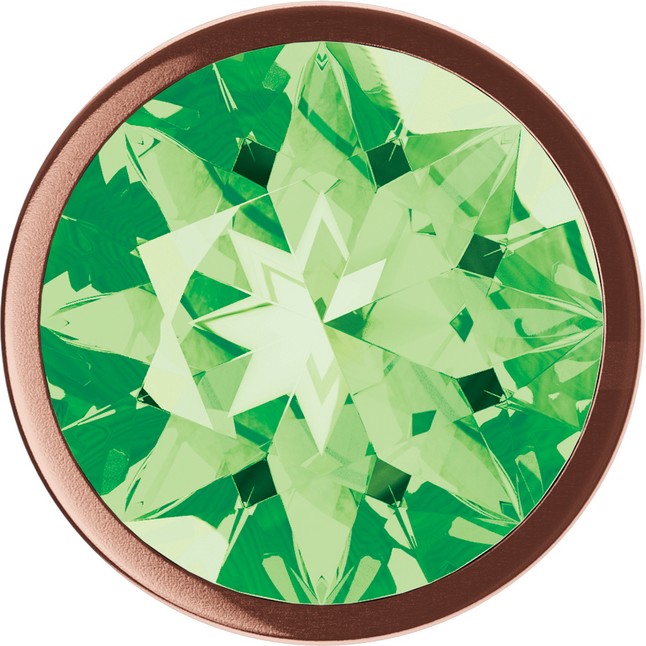 Пробка цвета розового золота с лаймовым кристаллом Diamond Emerald Shine S - 7,2 см - Diamond. Фотография 3.