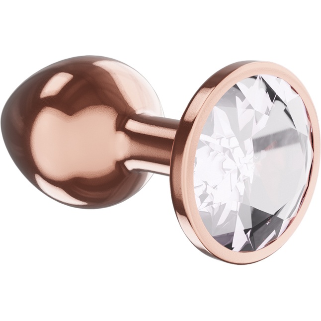 Пробка цвета розового золота с прозрачным кристаллом Diamond Moonstone Shine S - 7,2 см - Diamond. Фотография 2.