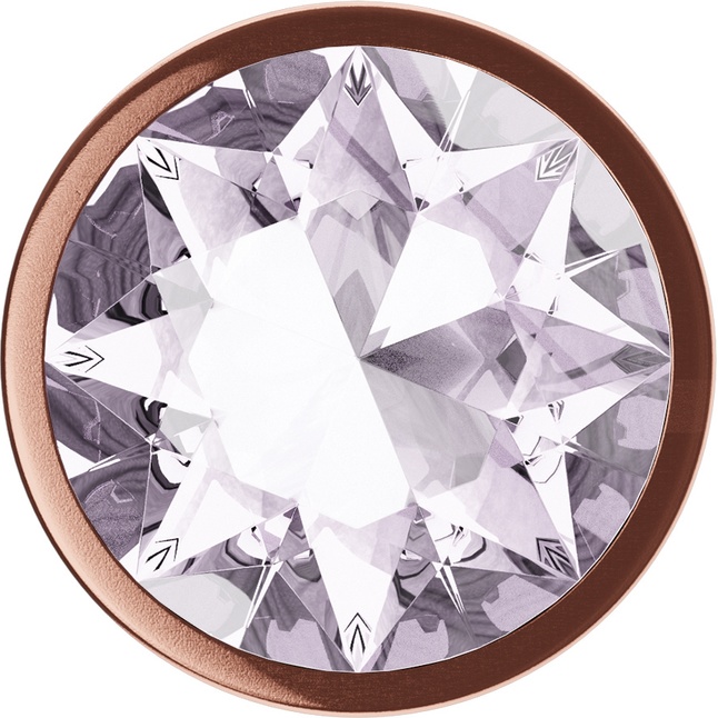 Пробка цвета розового золота с прозрачным кристаллом Diamond Moonstone Shine S - 7,2 см - Diamond. Фотография 3.