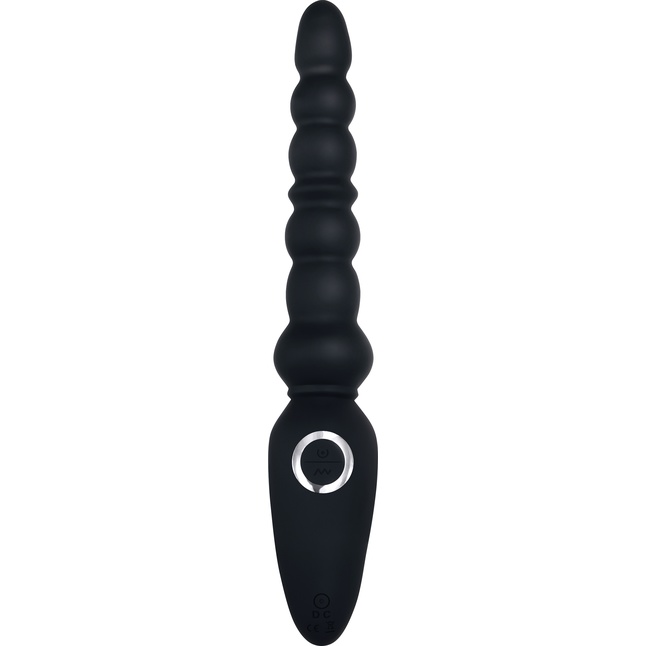 Черная анальная виброелочка Magic Stick - 22,6 см. Фотография 6.