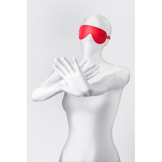 Красная маска Anonymo из искусственной кожи - Anonymo. Фотография 3.