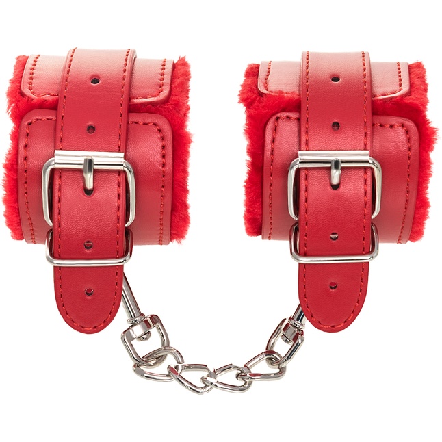 Красные наручники Anonymo из искусственной кожи - Anonymo. Фотография 6.