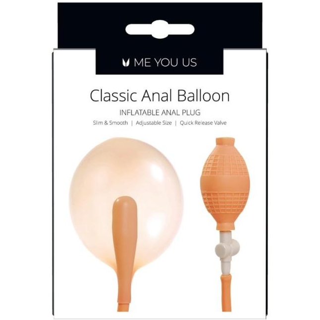 Телесный анальный расширитель Classic Anal Balloon. Фотография 2.