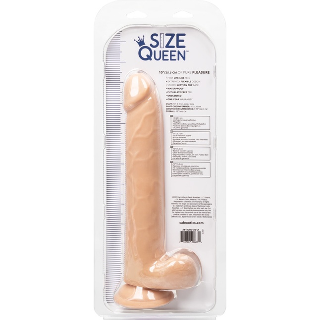 Телесный фаллоимитатор-гигант Size Queen 10 - 30,5 см - Size Queen. Фотография 9.