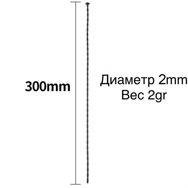 Черный уретральный стимулятор - 30 см. Фотография 2.