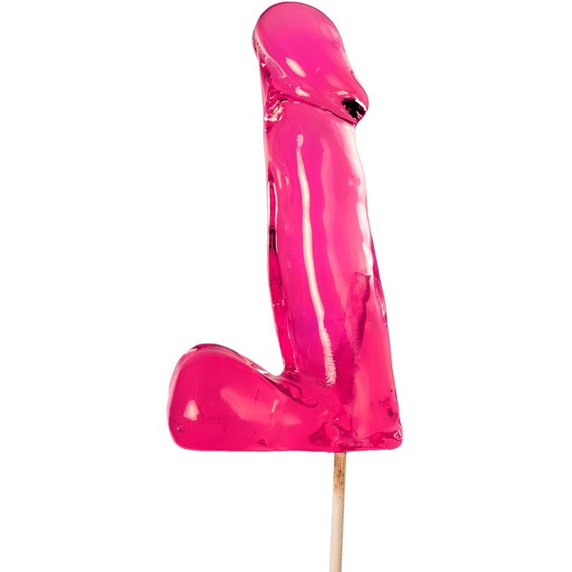 Розовый леденец Пенис Bubble Gum со вкусом бабл-гам. Фотография 2.