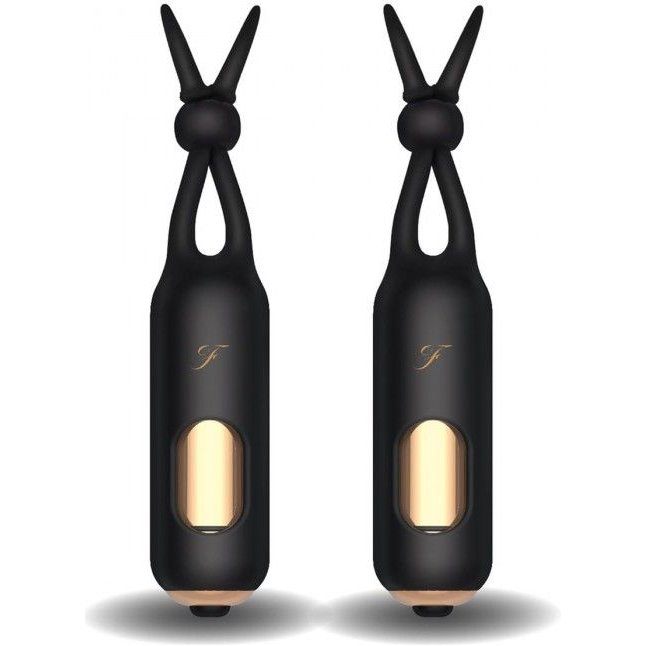 Черные вибростимуляторы для массажа сосков Vibrating Nipple Stimulators